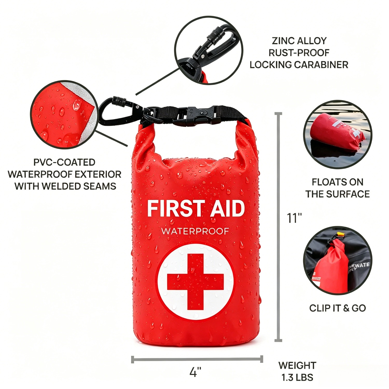 2L Waterproof First Aid Bag Ro - Fishing Kayak Storage Bag incelemesi ve fiyatı